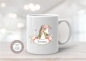 Preview: ♥ zauberhafte Tasse Emailletasse romantisches Pferd Blumen Boho Name,  Wunschname, KITA Kindergarten, Einschulung, Dankeschön, Abschied, Jubiläum, Geschenk, Becher von Lüttentüddel